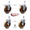Service Caster 5 Inch High Temp Phenolic Wheel Swivel 1/2 Inch Stem Caster Total Lock Brake, 2PK SCC-TSTTL20S514-PHRHT-121315-2-S-2 - alternate 5